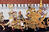 Detail from a mural painting with a 'Ramakien' motif - Thai version of the Indian Ramayana - from the temple complex of the Emerald Buddha, Bangkok (late 18th century) 